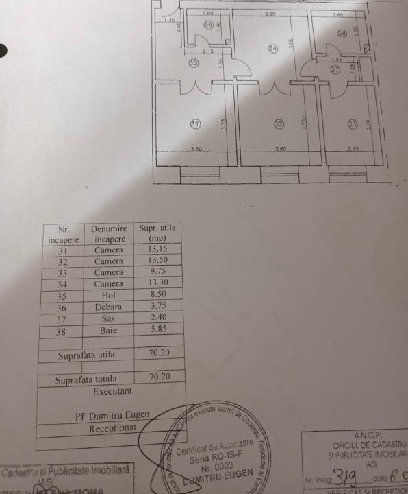 Vânzare Apartament 3 Camere D 70 mp Ultracentral B-dul Ștefan cel Mare
